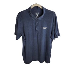Mountain Hardwear Men's Short‎ Sleeve Polo Shirt Blue